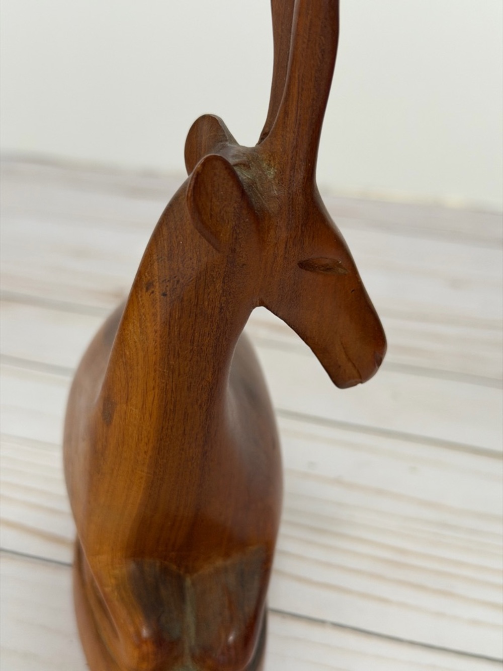 Wood Hand Carved Antelope / Gazelle Sculpture Wood Decor - Picture 15 of 15